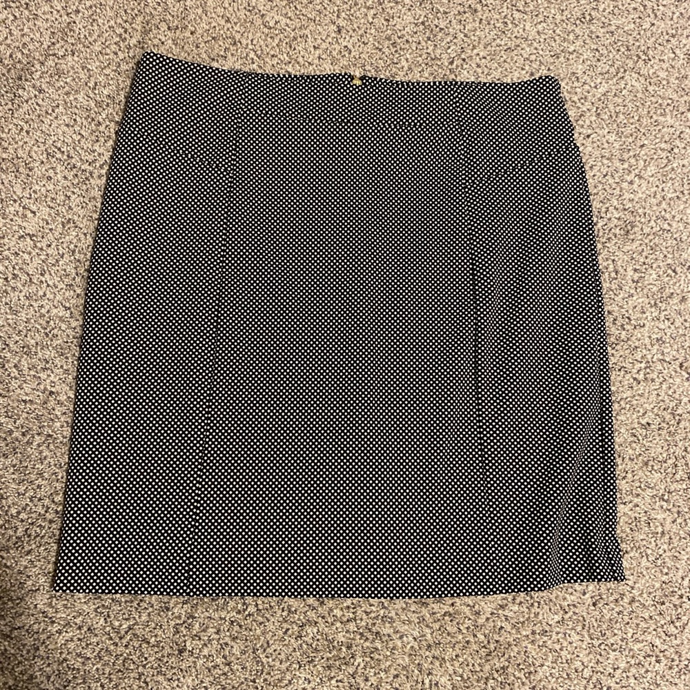 Michael Kors Black and White Diamond Design Pencil Skirt